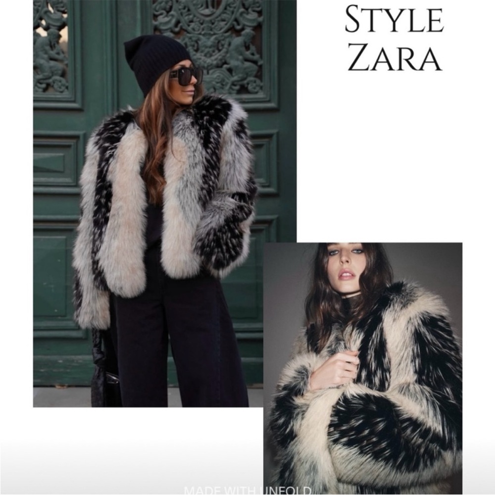 ZARA FAUX FUR SHORT COAT